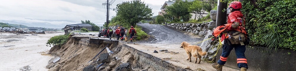 九州豪雨での支援の様子です。